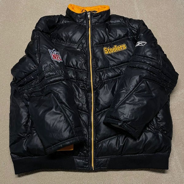 Pittsburgh Steelers Jacket Men 3XL Adult Reebok Puffer NFL Vintage Winter  Coat