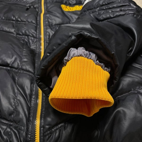 Buy the Mens Pittsburgh Steelers NFL Football Full Zip Puffer