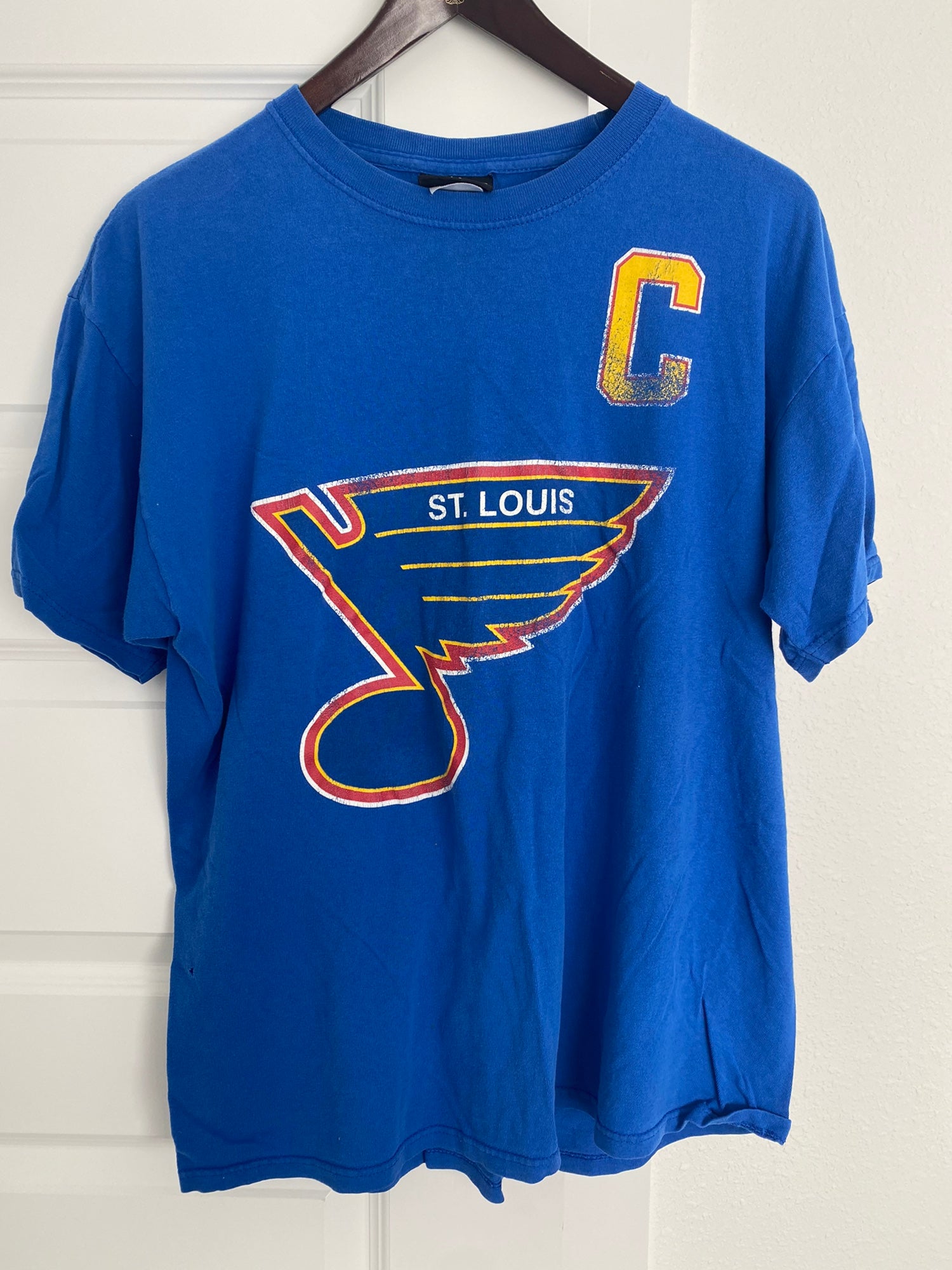 St. Louis Blues Shirt Adult Small Gray NHL Old Time Hockey Short Sleeve  Mens