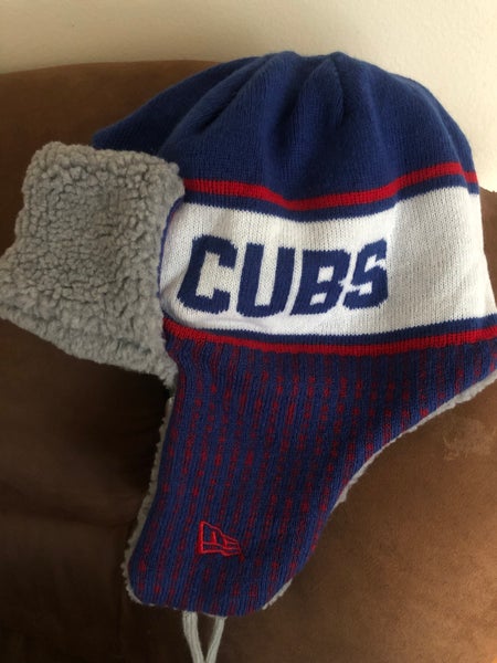 New Era Men's Royal Chicago Cubs Buffalo Plaid Trapper Hat