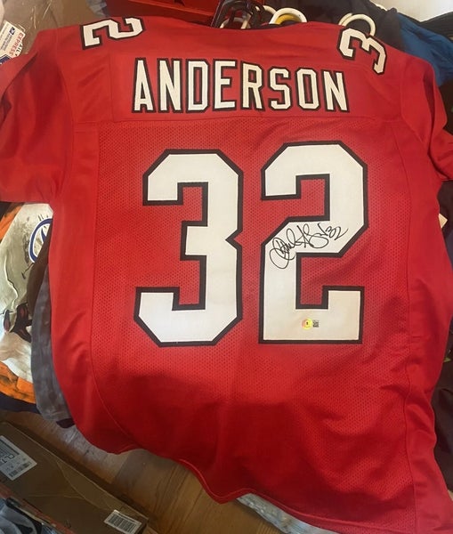 Atlanta Falcons Pro Bowl RB Jamal Anderson Signed Custom Jersey