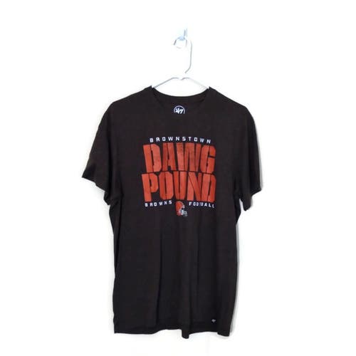 47 Brand Cleveland Browns Dawg Pound Graphic Print T-Shirt Sz Large