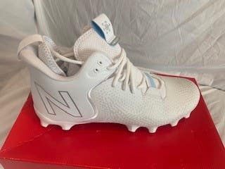 White Adult New Men's Size 13 (Women's 14) Molded Cleats New Balance Mid Top Freeze