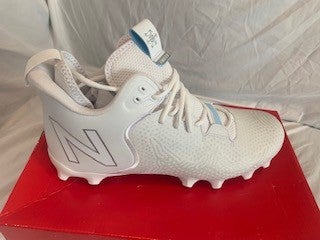 White Adult New Men's Size 13 (Women's 14) Molded Cleats New Balance Mid Top Freeze