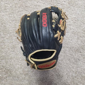 Used Right Hand Throw Wilson Infield A1000 Baseball Glove 11.25"