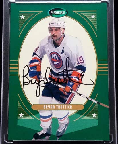 2001-02 Parkhurst Autographs Bryan Trottier #PA30 NY Islanders HOF