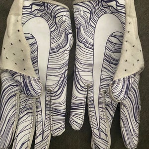 White Adult Small Nike Vapor Jet Gloves