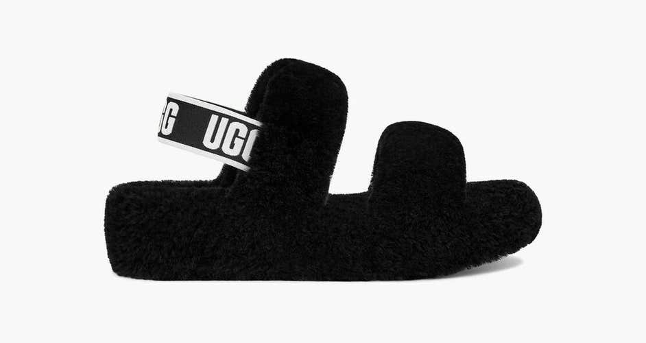 New W/O Box UGG Oh Yeah Women's Slides Black Size 7