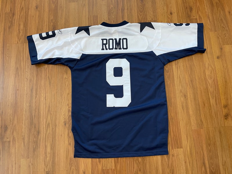 Dallas Cowboys Tony Romo #9 Jersey Womens Medium Blue NFL Players Short  Sleeve