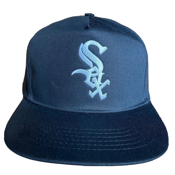 Chicago White Sox Hat Snap Back Mens Starter Black Gray Vintage