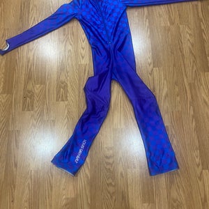 Louis Garneau checkered ski racing suit
