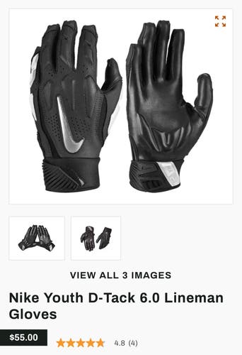 Nike Youth D-Tack 6.0 Lineman Gloves