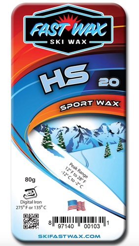 Fast Wax HS20 Sport Wax (12 to 28F) 80g