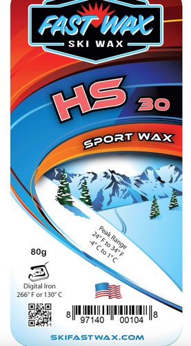 Fast Wax HS30 Sport Wax (24 to 34F) 80g