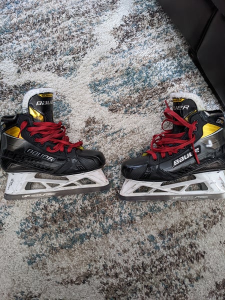 Senior Used Bauer Supreme 3S pro Hockey Goalie Skates Regular Width Size 7.5