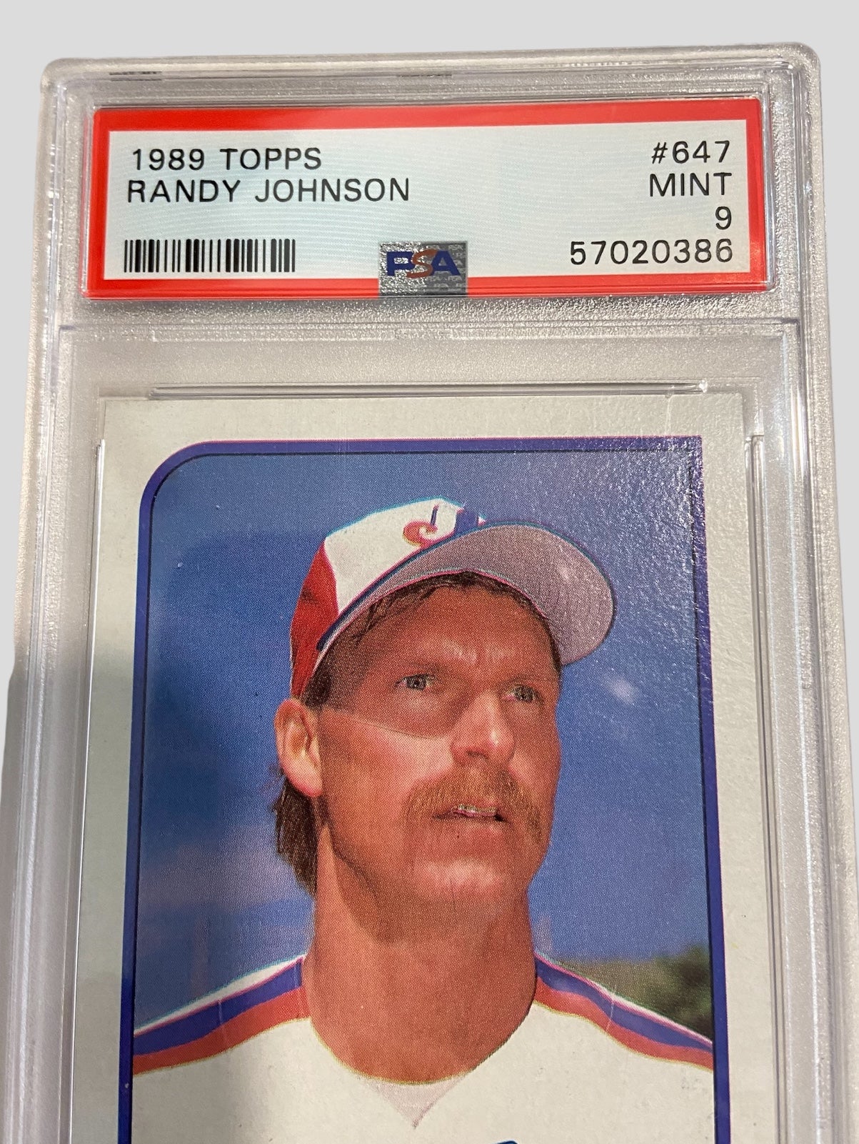 MLB 1989 Randy Johnson Montreal Expos 1989 Topps RC PSA 9