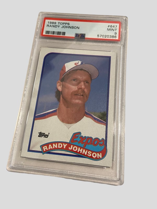 MLB 1989 Randy Johnson Montreal Expos 1989 Topps RC PSA 9
