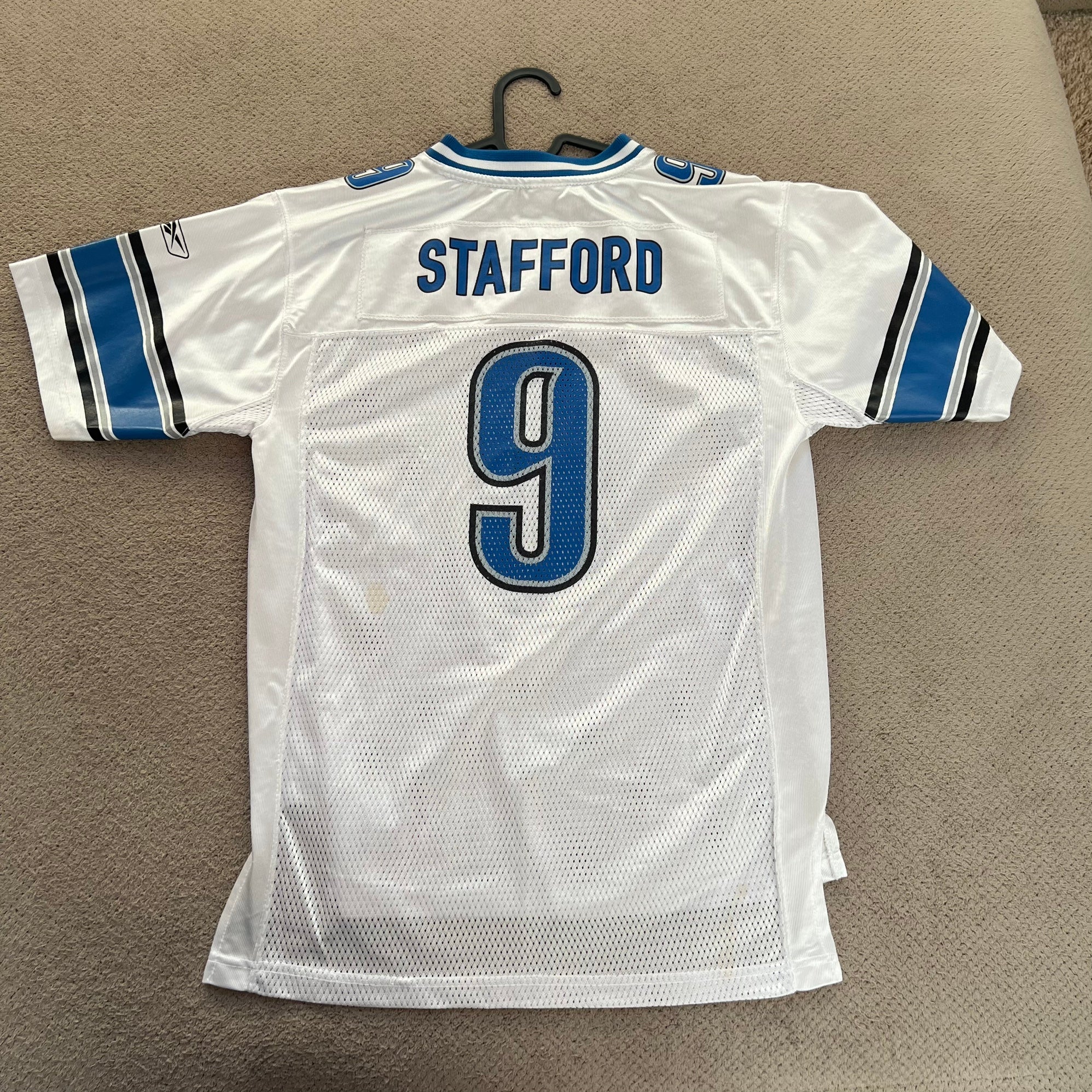 Detroit Lions Jersey NFL Team Apparel Stafford #9 Youth XL Short