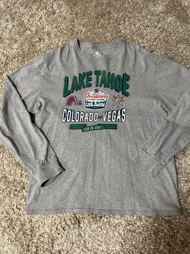 NHL Vegas/Colorado Outdoor Game Lake Tahoe 2021 Long Sleeve Large