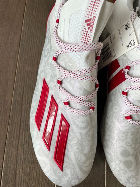 Adidas Adizero Reign Young King Football Cleats Red White Floral
