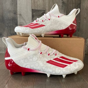 Adidas Adizero Reign Young King Football Cleats Red White Floral Multiple Sizes