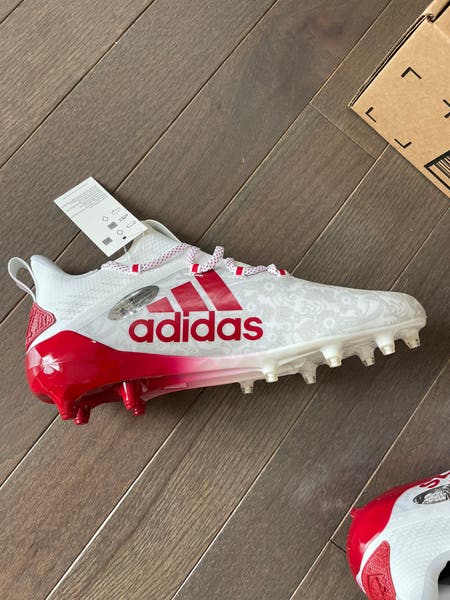 Adidas Adizero Reign Young King Football Cleats Red White Floral