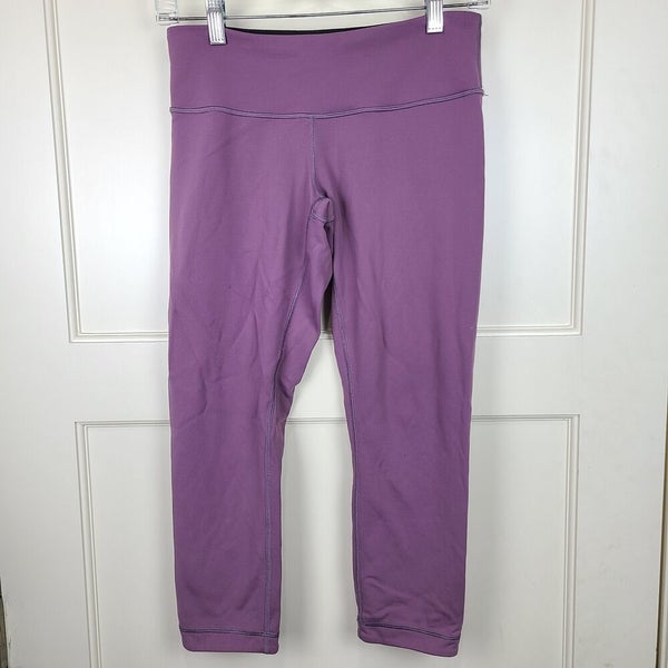 Lululemon Wunder Under HR Crop 22'' Yoga Pant Black Purple