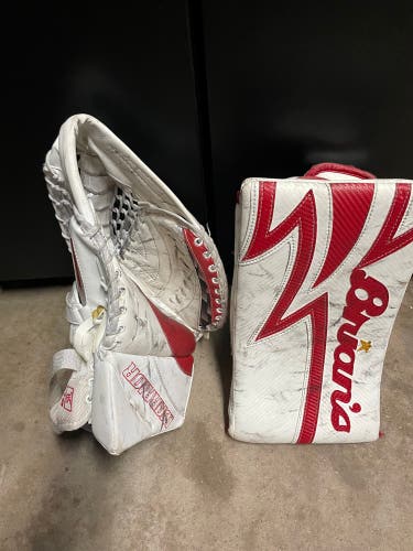 Sr Warrior Glove And Brian’s Blocker Red / White