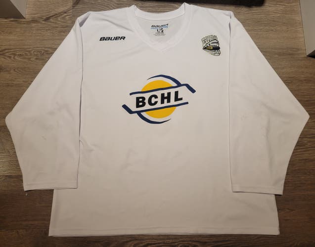Bauer Hockey BCHL Pro Stock Practice Jersey Coquitlam Express White Large L #16