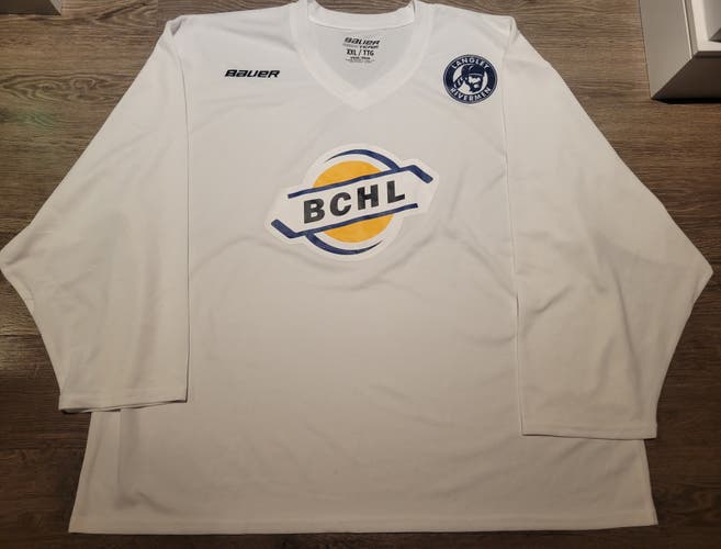 Bauer Hockey BCHL Pro Stock Practice Jersey Langley Rivermen White XX-Large XXL #4