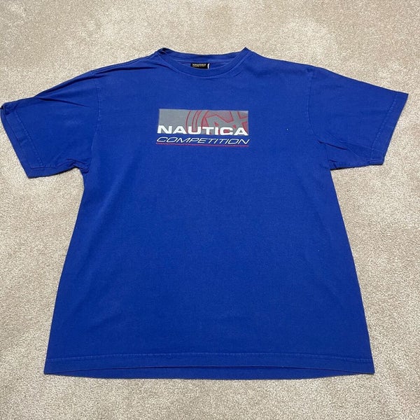 Vintage Nautica Sailboat Logo Button Down Short Sleeve Shirt 90s