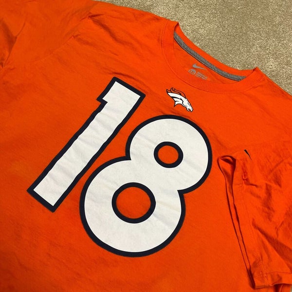 Peyton Manning Denver Broncos T Shirt Men 2XL Adult Nike Orange