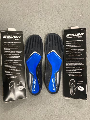 New Bauer Size 5 Speed Plate 2.0 Hockey Insoles