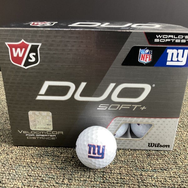 Wilson Staff Duo Soft + NFL Golf Balls New York Giants 12 Count Box NEW