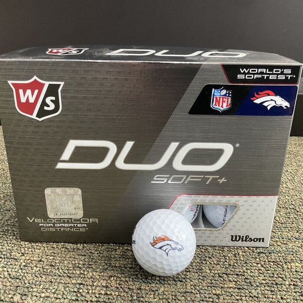 Wilson Staff Duo Soft + NFL Golf Balls Denver Broncos 12 Count Box NEW