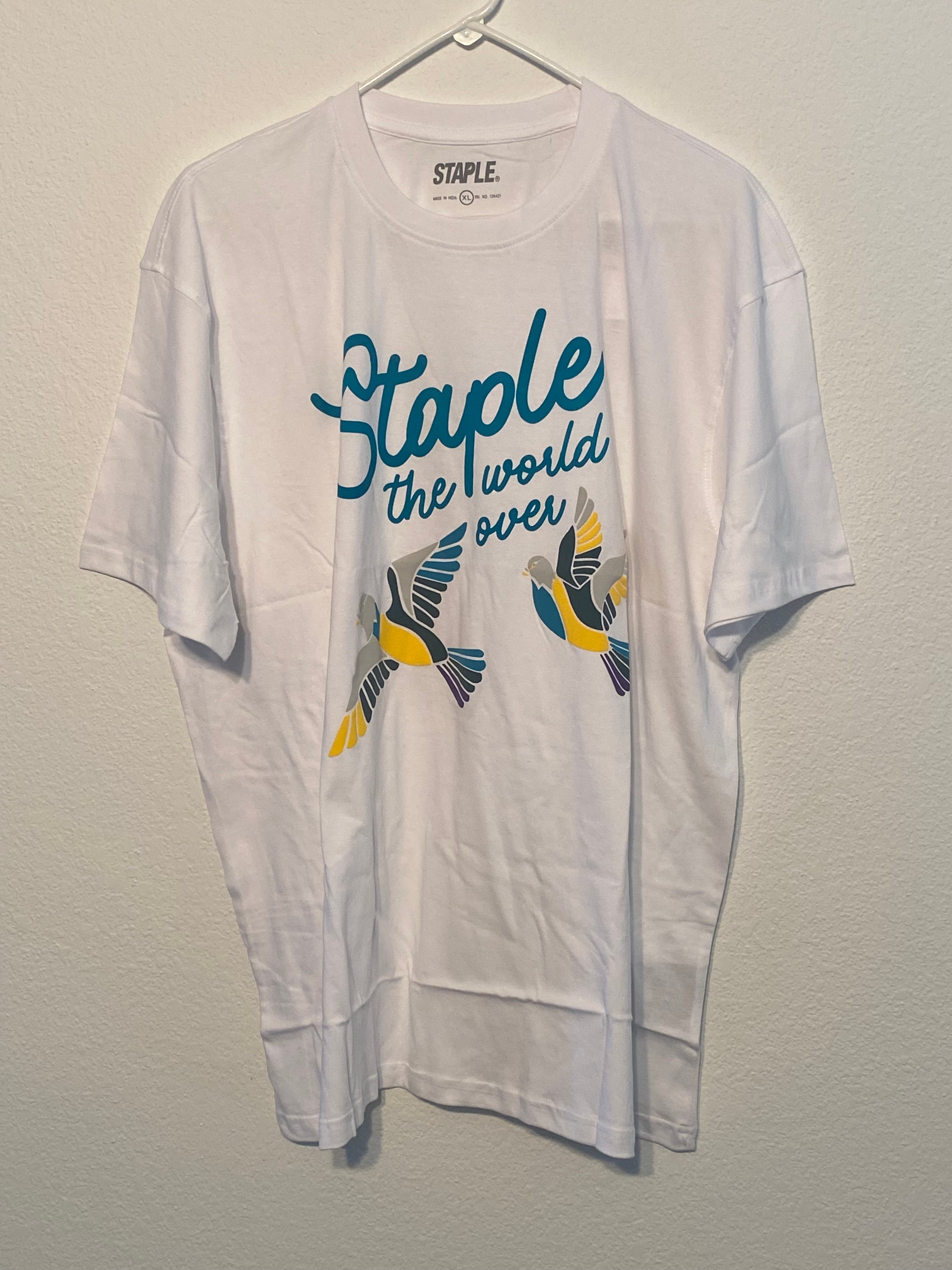 Staple Pigeon NYC Montauk Logo Size XL White Casual Skateboarding T Shirt New