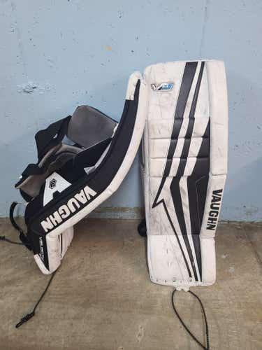 Used 31" + 2" Vaughn Velocity V9 Goalie Leg Pads