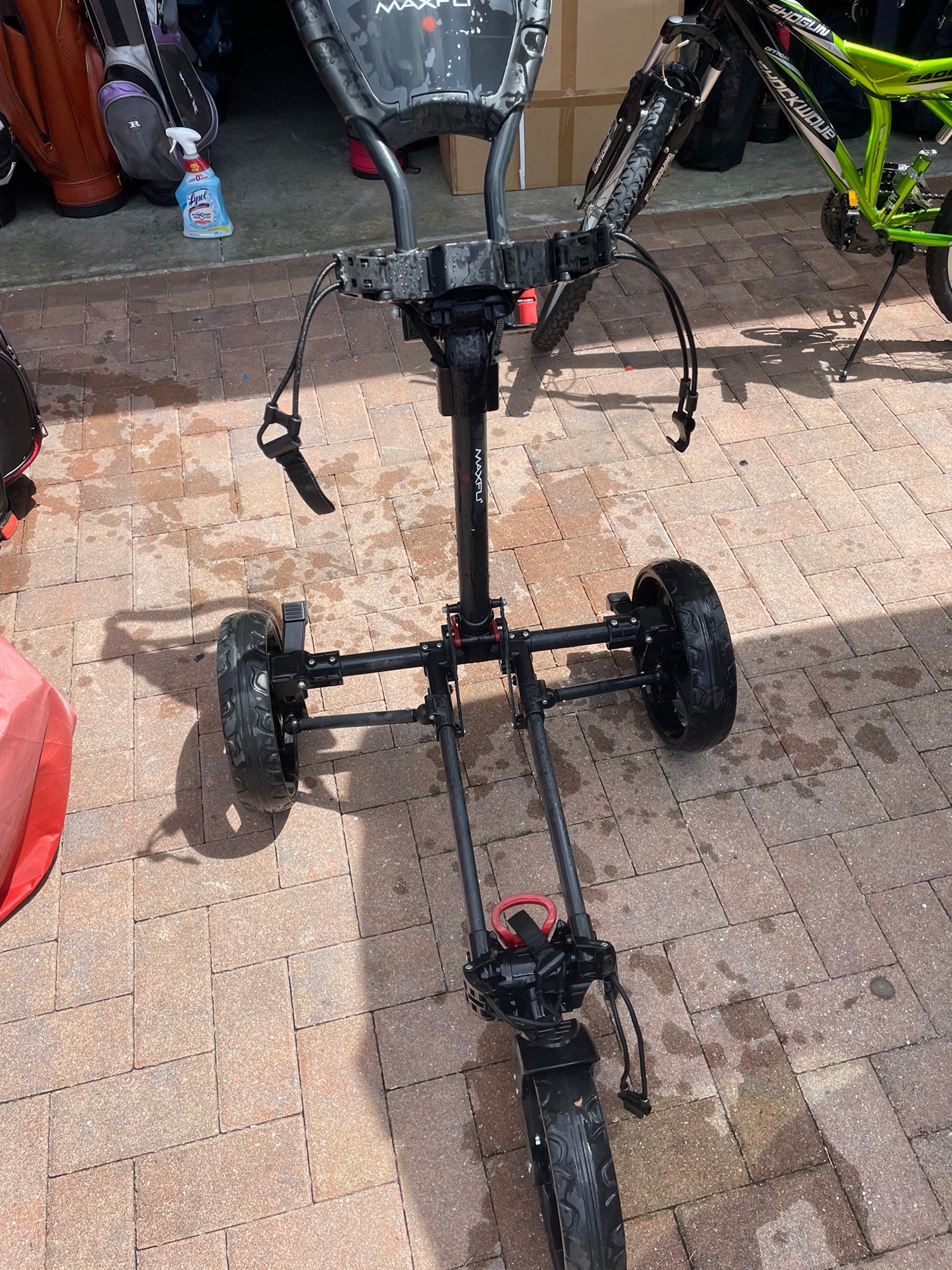 maxfli 3 wheel push golf cart