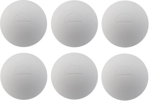 Champro Sports 6 PACK Official Lacrosse Balls, NFHS & NCAA Approved - WHITE