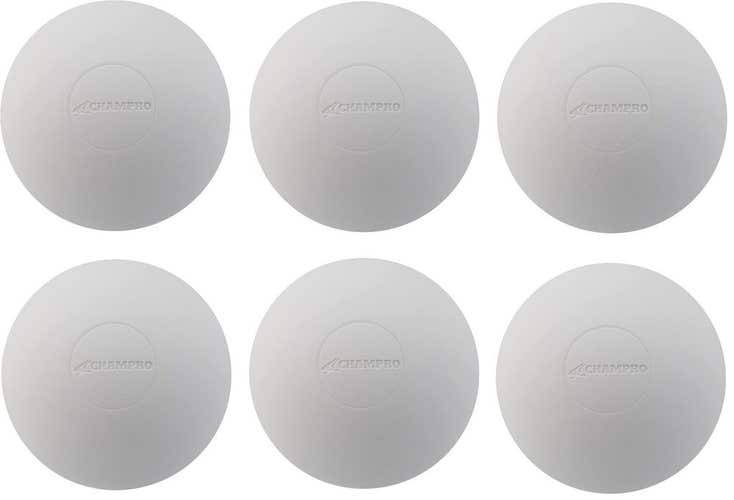 Champro Sports 6 PACK Official Lacrosse Balls, NFHS & NCAA Approved - WHITE