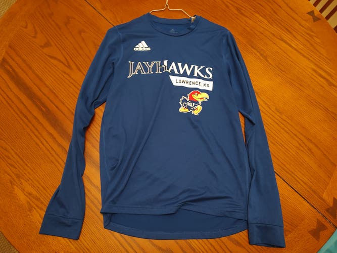 Blue Kansas Jayhawks Used Small Adidas Shirt
