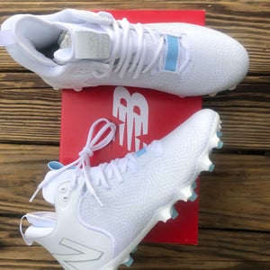 White Adult New Unisex Size 9.5 (Women's 10.5) Molded Cleats New Balance Mid Top Freeze