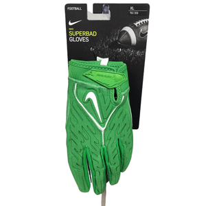 Nike Men's Unisex Size XL Green Superbad Football Gloves