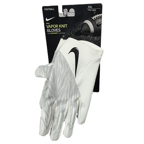 Nike Men's Unisex White Vapor Knit Magnagrip Football Receiver Gloves