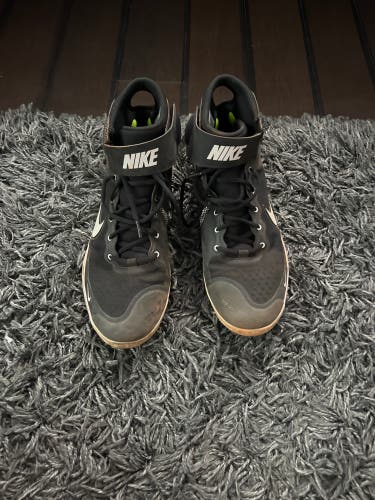 Black Used Metal High Top Nike alpha huarache elite 3