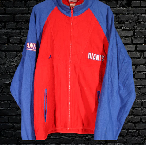 New York Giants NFL Shop Quarter-Zip Pullover Jacket Blue (Size:XL)