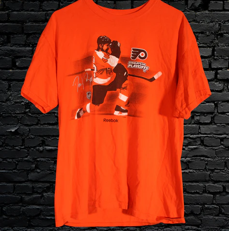 00's Danny Briere Philadelphia Flyers Orange Reebok NHL Jersey