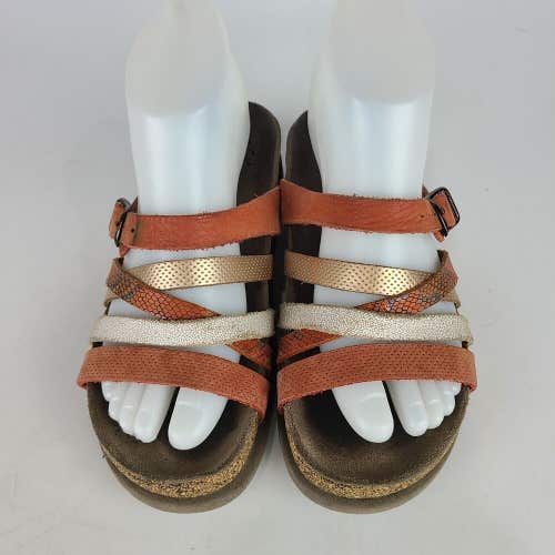 Mephisto Huleda Multi Color Strappy Comfort Slide Sandals Cork size  36 / 6