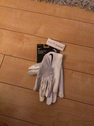 Nike Vapor Knit Elite Magnagrip Football Receiver Gloves White 3XL DM-0056-102