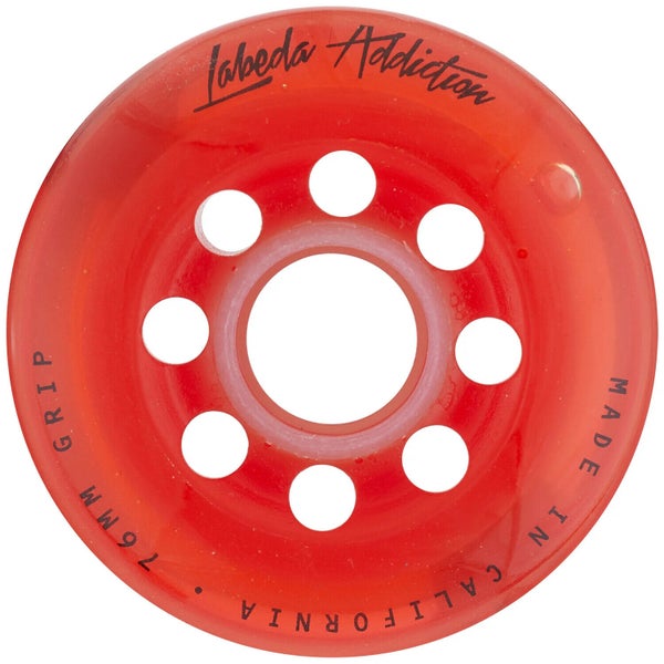 Labeda Addiction Grip 76mm Inline Hockey Skate Wheel Red New SidelineSwap